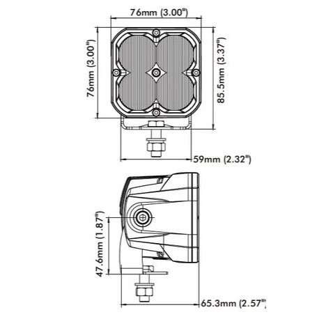 FNG 3 SAE | Yellow Street Legal Driving Lights (PAIR) | Vivid Lumen Industries - Image 3